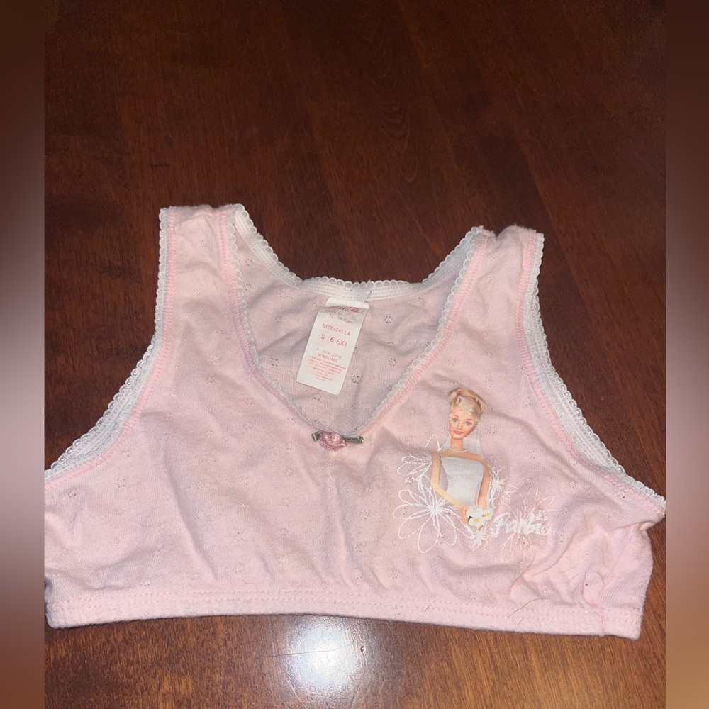 Barbie Light Pink Bralette with Lace Edging